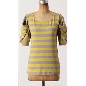 ANTHROPOLOGIE "mitred and metered" top